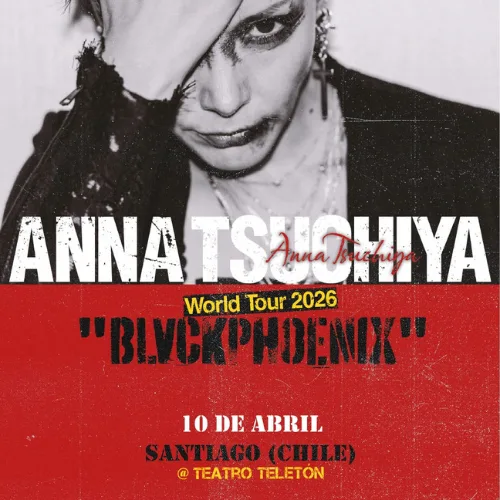 Flyer de Anna Tsuchiya — WORLD TOUR 2026 "BLVCKPHOENIX" — Santiago