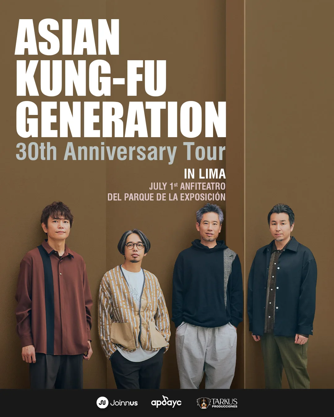 Flyer de ASIAN KUNG-FU GENERATION — 30th Anniversary Tour — Latinoamérica 2026