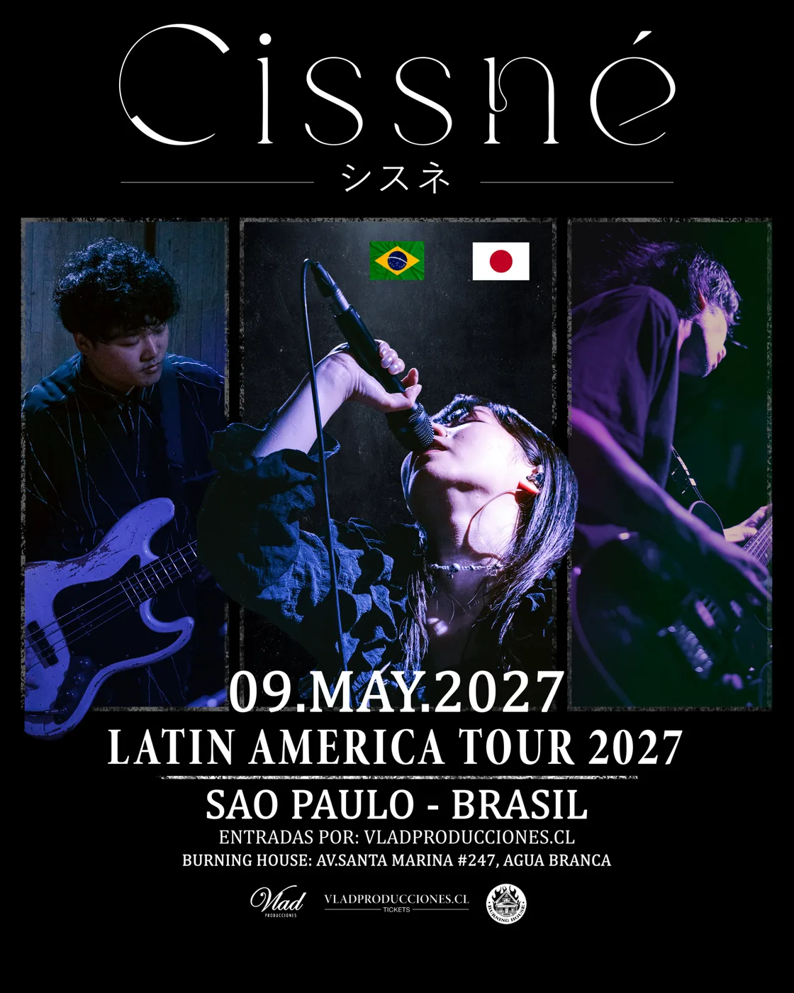 Flyer de Cissné — Latin America Tour 2027 — São Paulo