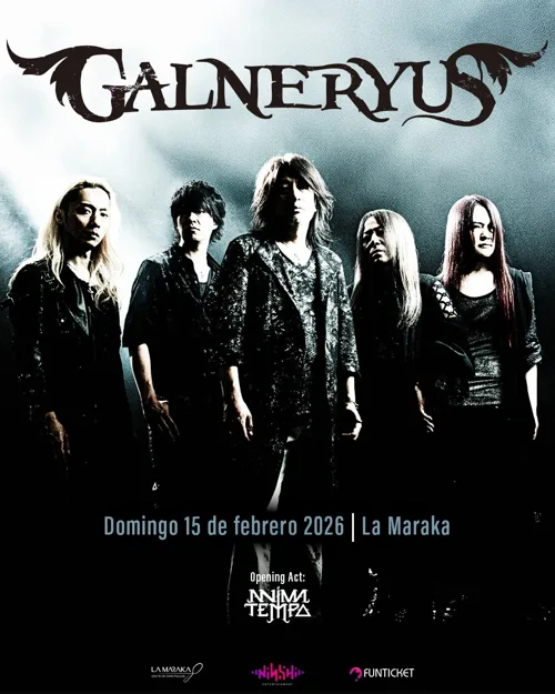 Flyer de GALNERYUS — THE LEGEND RISES TO THE FUTURE — México