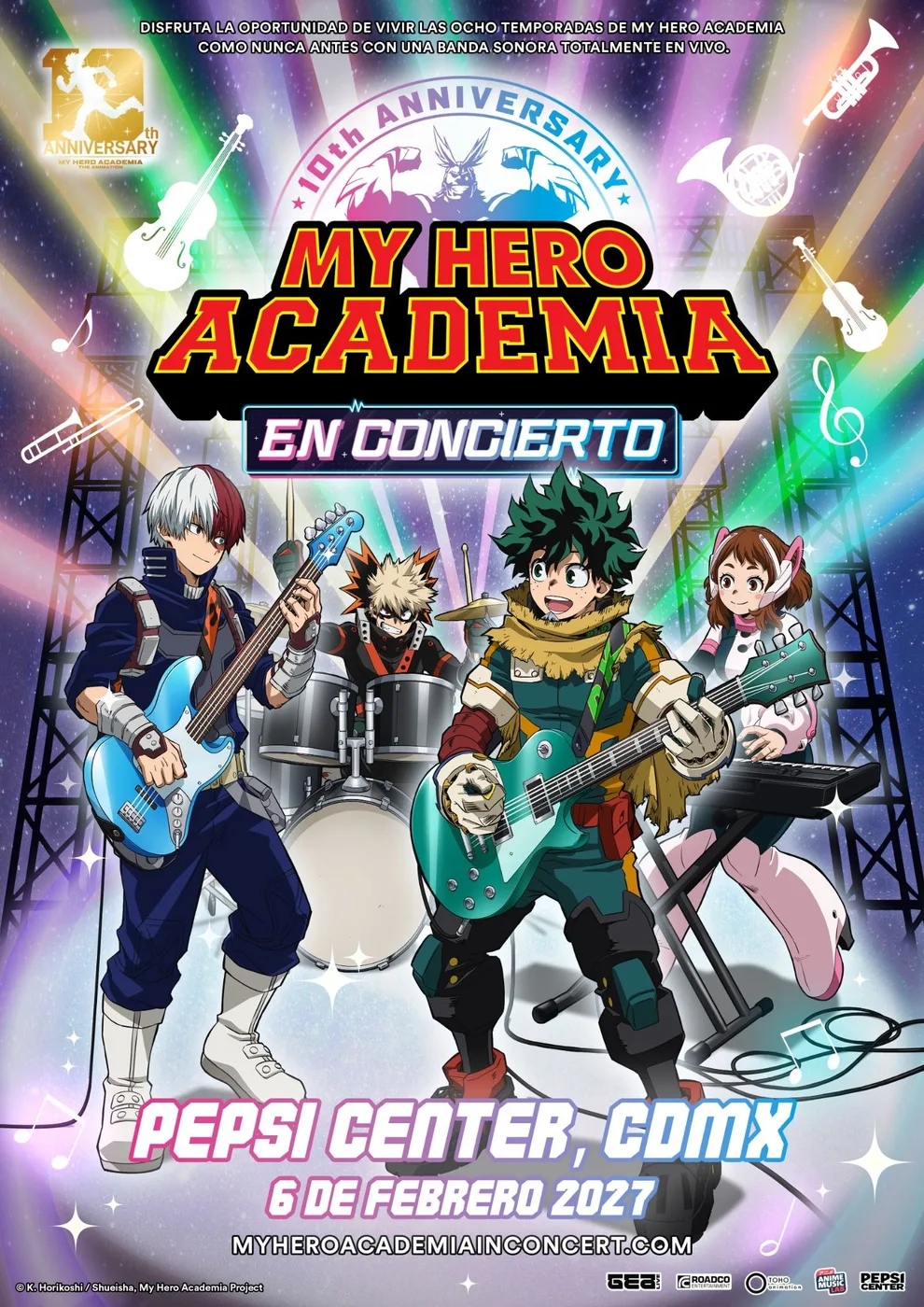 Flyer de My Hero Academia en Concierto